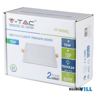 V-TAC LED 15W panel szögletes 4000K - 4947 KIFUTÓ