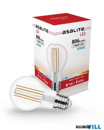 ASALITE LED IZZÓ 7W A60 filament gömb E27 4000K - ASAL0285