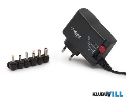 Univerzális adapter 3-12V, 18W, 6DC dugó - 55056B