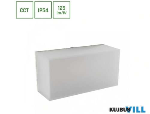 SPECTRUM LED Fali lámpa 8W, CCT IP20, szögl., fehér, IP54, Scatollo - SLI003037CCT_PW