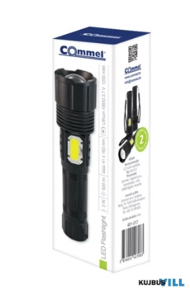 COMMEL LED 5W elemlámpa 600lm IP20 USB lithium 3,7V 1200mAh - 407-017