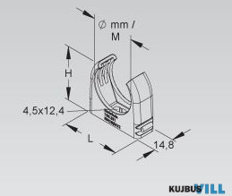 Kleinhuis csőbilincs 47-48mm műa. szürke sorolható 796.360