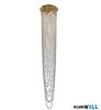 ALADDIN 10883-5SB Swoop 5LT Pendant, Satin Brass > Clear Crystal