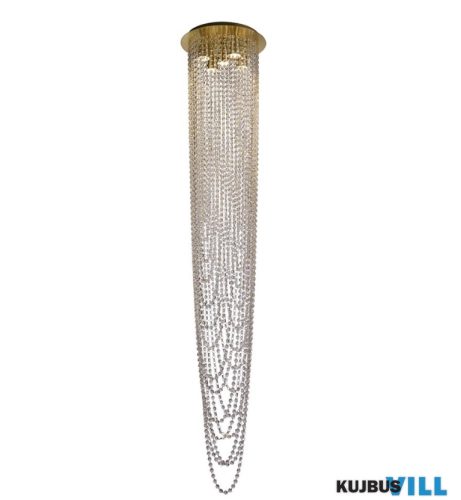 ALADDIN 10883-5SB Swoop 5LT Pendant, Satin Brass > Clear Crystal