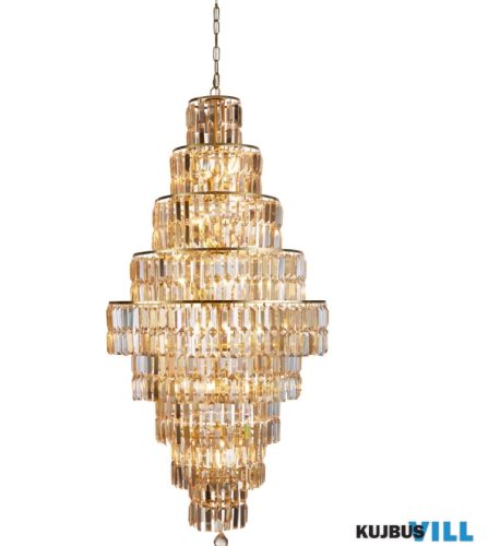 ALADDIN 1500SB Empire 13Lt Chandelier - Satin Brass Metal > Champagne Glass