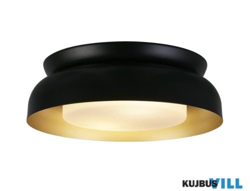 ALADDIN 23122BGO Kendal 2Lt Flush, Black > Gold Metal with Frosted Diffuser