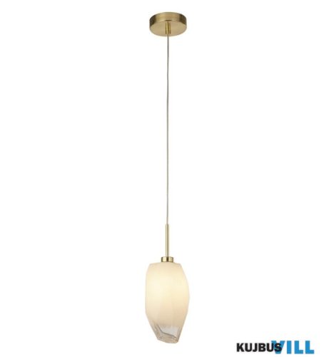 ALADDIN 23141-1SB Rocky 1Lt Pendant, Satin Brass Metal  > Glass