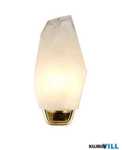 ALADDIN 23142-1SB Rocky 1Lt Wall Light, Satin Brass Metal  > Glass