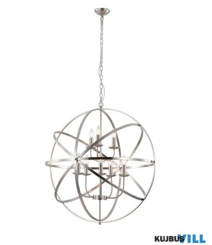 ALADDIN 2478-8SS Orbit 8Lt Pendant, Satin Silver Metal