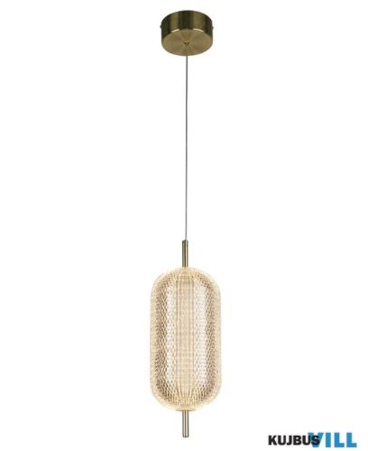 ALADDIN 28803SB Capsule LED Pendant, Satin Brass Metal and Acrylic Shade