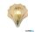 ALADDIN 28980SB Shell 1Lt Wall Light, Satin Brass Metal > Amber Glass IP44