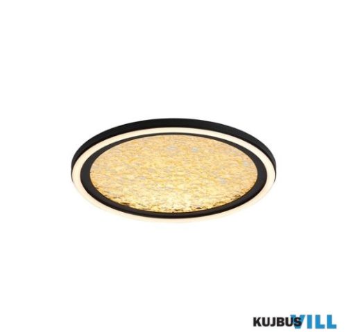 ALADDIN 31908-300GO Luna LED Flush, Sand Black Metal > Gold Plastic Diffuser