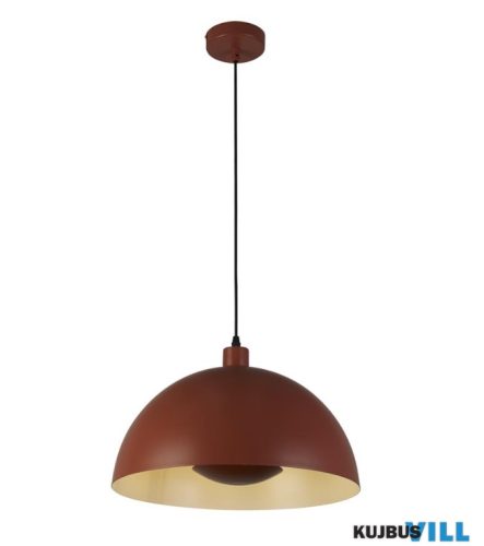 ALADDIN 35410OR Mars 1LT Pendant, Burnt Orange Metal > Cream Inner