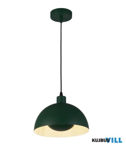 ALADDIN 35411GR Mars 1LT Pendant, Matt Green Metal > Cream Inner