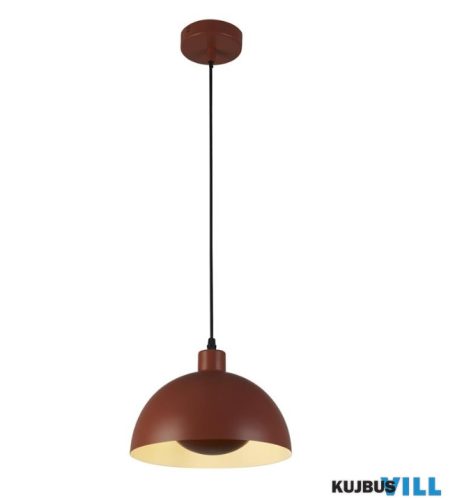 ALADDIN 35411OR Mars 1LT Pendant, Burnt Orange Metal > Cream Inner