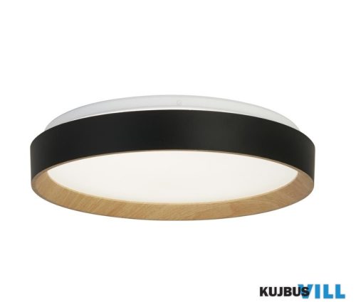 ALADDIN 35510-380 Sorrento LED Flush Black with Wood Transfer