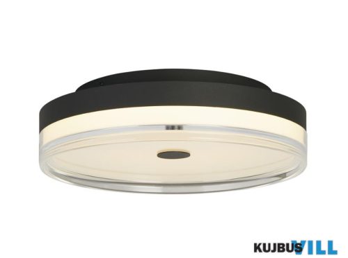 ALADDIN 42651-40BK Cyprus LED Flush, Black Metal and Clear Acrylic