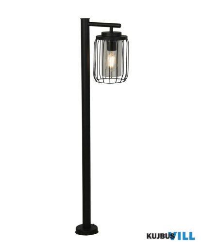 ALADDIN 44611BK Reed 1Lt Post Light, Black Metal and PC Shade