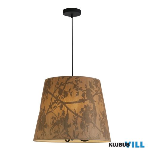 ALADDIN 47810-3NA Isla 3Lt Pendant, Recycled Paper Shade and Black Metal