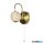 ALADDIN 51481SB Allure Wall Light - Satin Brass Metal > Clear Acrylic