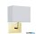 ALADDIN 5519SB Hotel Wall Light - Satin Brass Metal > White Fabric Shade