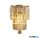 ALADDIN 61321-2SB Empire 2LT Wall Light, Satin Brass Metal > Champagne Crystal