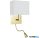 ALADDIN 6519SB Hotel Wall Light- Satin Brass Metal > White Fabric Shade