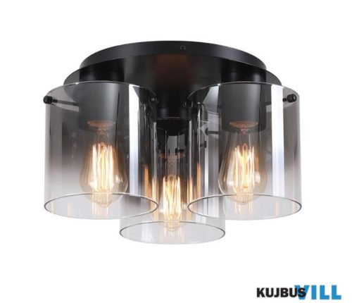 ALADDIN 88911-3BK Sweden 3LT Flush - Matt Black > Smoked Glass