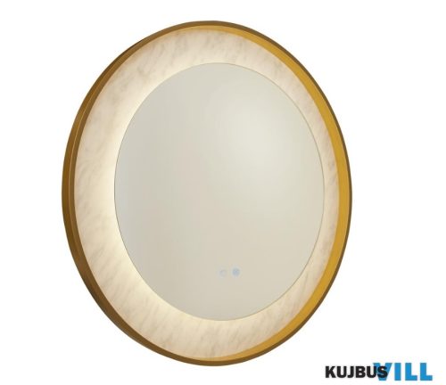 ALADDIN 96060GO Luxo LED Mirror, Gold Metal with Marble Effect