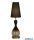 ALADDIN EU23186BK Marakesh 1Lt Table Lamp Satin Brass Metal Black Ombre Glass