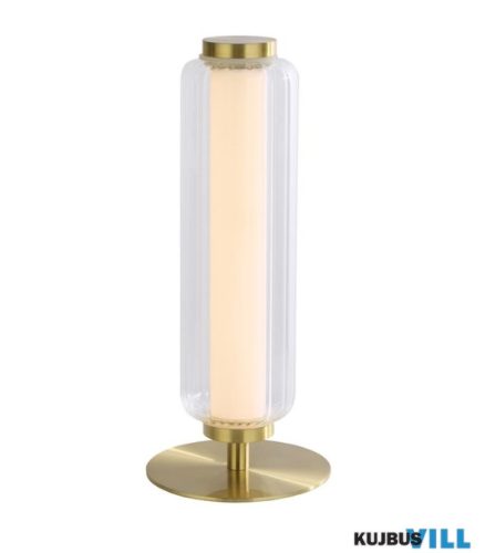 ALADDIN EU26251SB Mod LED Table Lamp, Satin Brass Metal, Opal Acrylic > Clear