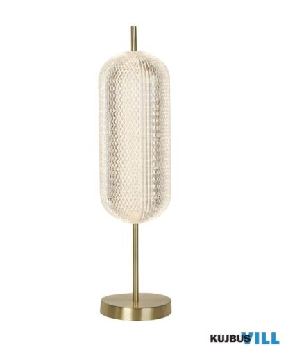 ALADDIN EU28805SB Capsule LED Table Lamp, Satin Brass Metal and Acrylic Shade