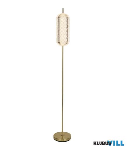 ALADDIN EU28806SB Capsule LED Floor Lamp, Satin Brass Metal and Acrylic Shade