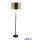 ALADDIN EU3879BK Rachel Floor Lamp - Black Metal, Satin Silver > Chrome Shade