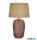 ALADDIN EU44652PI Amethyst 1Lt Table Lamp, Pink Glass with Natural Linen Shade