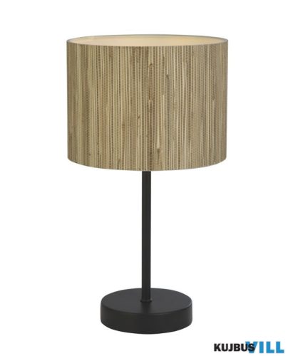 ALADDIN EU49712BK Meadow 1Lt Table Lamp, Natural Grass Shade and Black Metal