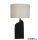 ALADDIN EU61650BK Perth 1Lt Table Lamp, Matt Black Resin > White Linen Shade