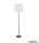 ALADDIN EU7565SS Vegas Floor Lamp - Satin Silver Metal >  Ivory Hessian Shade