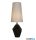 ALADDIN EU88250BK Apex 1Lt Table Lamp, Antique Brass Metal Black Resin, White