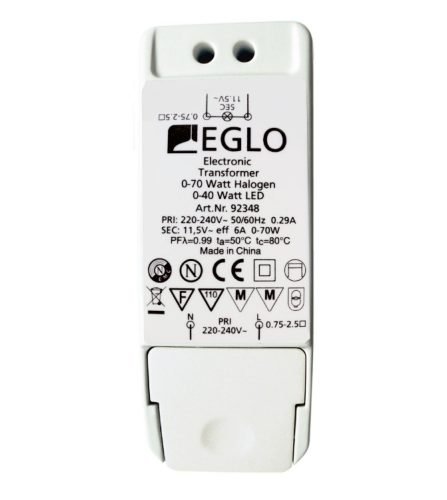 EGLO 92348 Trafo LED és hal.izzókhoz 0-70W 11,5V