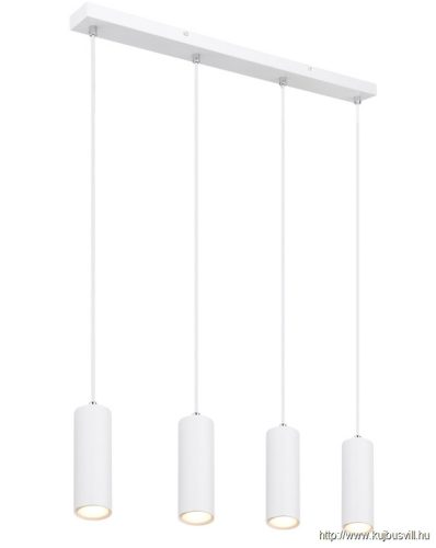 GLOBO 57911-4HW Függesztett lámpa fém fehér, fém fehér, kábel PVC fehér, HxSzxM: 650x60x1200mm, fényforrás nélkül sz