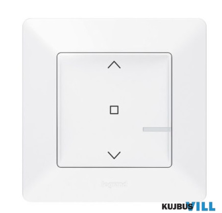 LEGRAND 752191 Valena Life with Netatmo okos vezeték nélküli redőny/zsaluzia kapcsoló (elemes távvezérlő), falon kívüli, 1-es kerettel, fehér