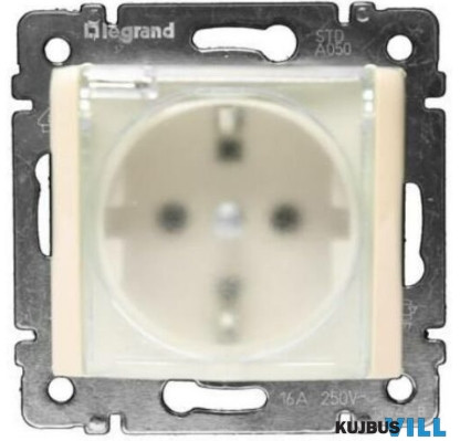 LEGRAND 774120 Valena IP44 2P+F csatlakozóaljzat csapófedéllel, elefántcsont