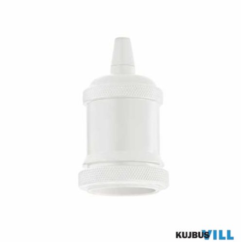 LUX 249186 PORTALAMPADA E27 GHIERA BIANCO