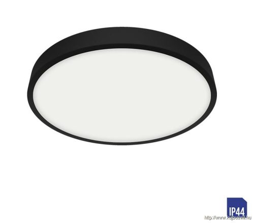 LUXERA 49043 LENYS LED lámpatest 12W/1020lm 4000K Ø14cm IP44 fekete