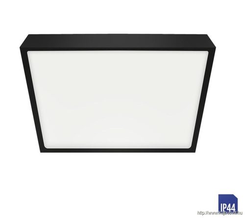 LUXERA 49047 LENYS LED lámpatest 12W/1020lm 4000K 14x14cm IP44 fekete