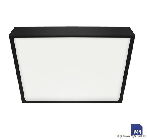 LUXERA 49048 LENYS LED lámpatest 18W/1530lm 4000K 19x19cm IP44 fekete