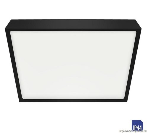 LUXERA 49049 LENYS LED lámpatest 24W/2040lm 4000K 24x24cm IP44 fekete