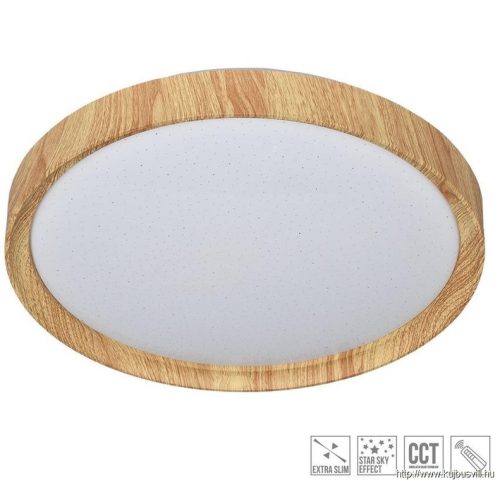 LUXERA 71330 WOODEN LED mennyezet lámpa 33W/4100lm 3000-6500K Ø39,5cm