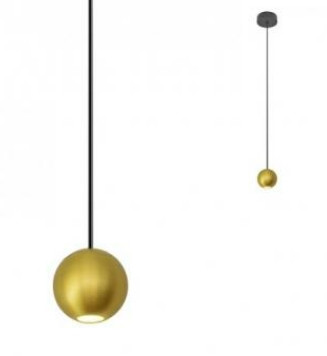 REDO P01-2357  PENDANT OBO SU LED BRASS WITHOUT CANOPY AND DRIVER (5.1.2)